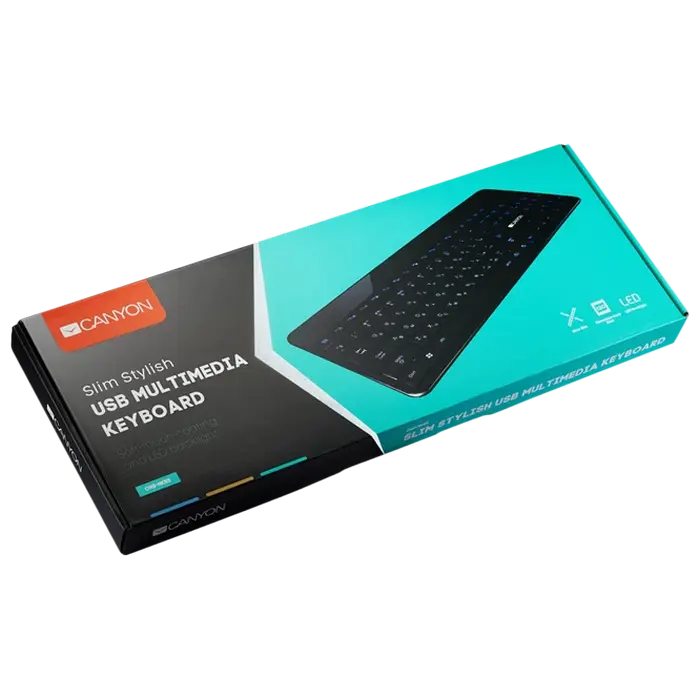 Tastatură Canyon HKB5 Membrană Negru