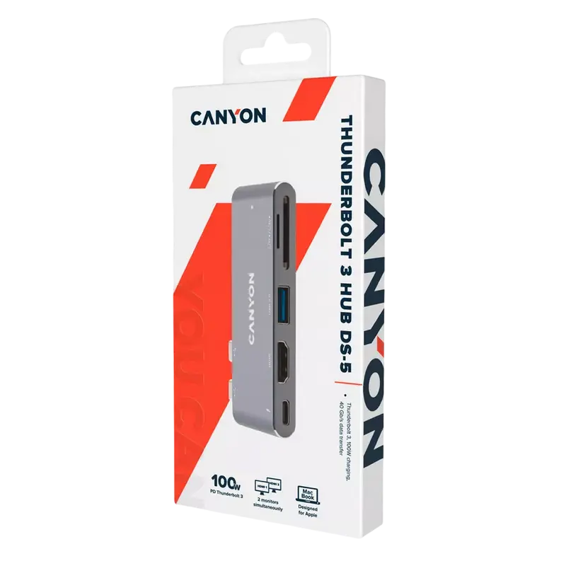 Док-станция Canyon DS-5 for MacBook Серый