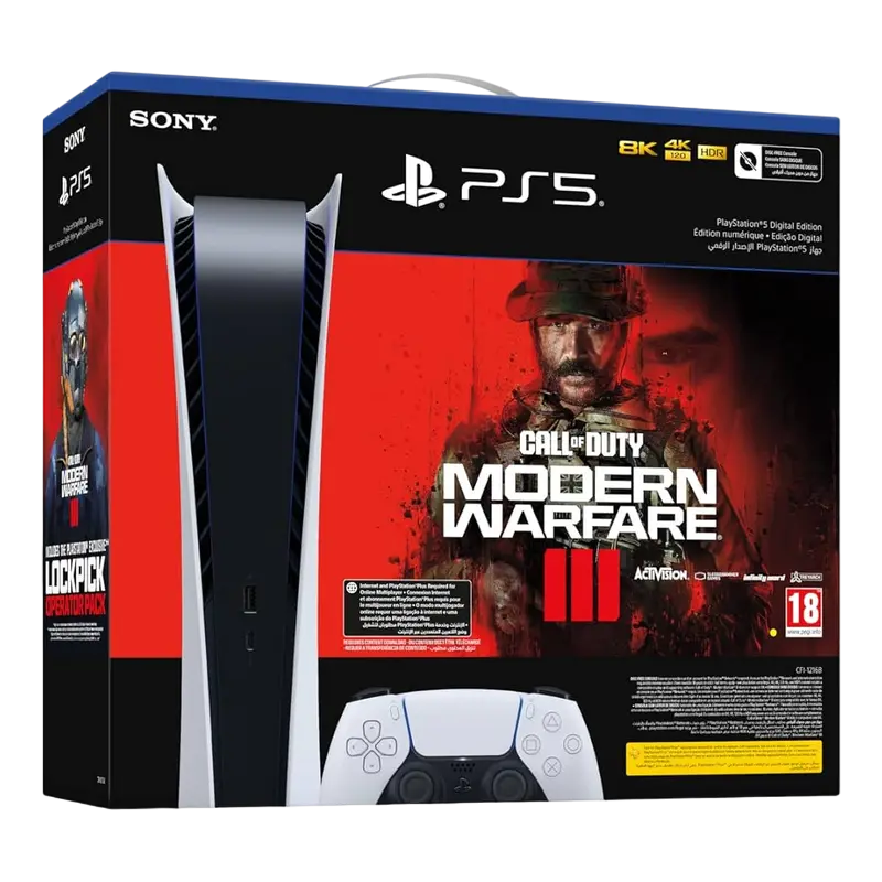 Игровая консоль SONY PlayStation 5 Digital Edition + Call of Duty MWIII Белый