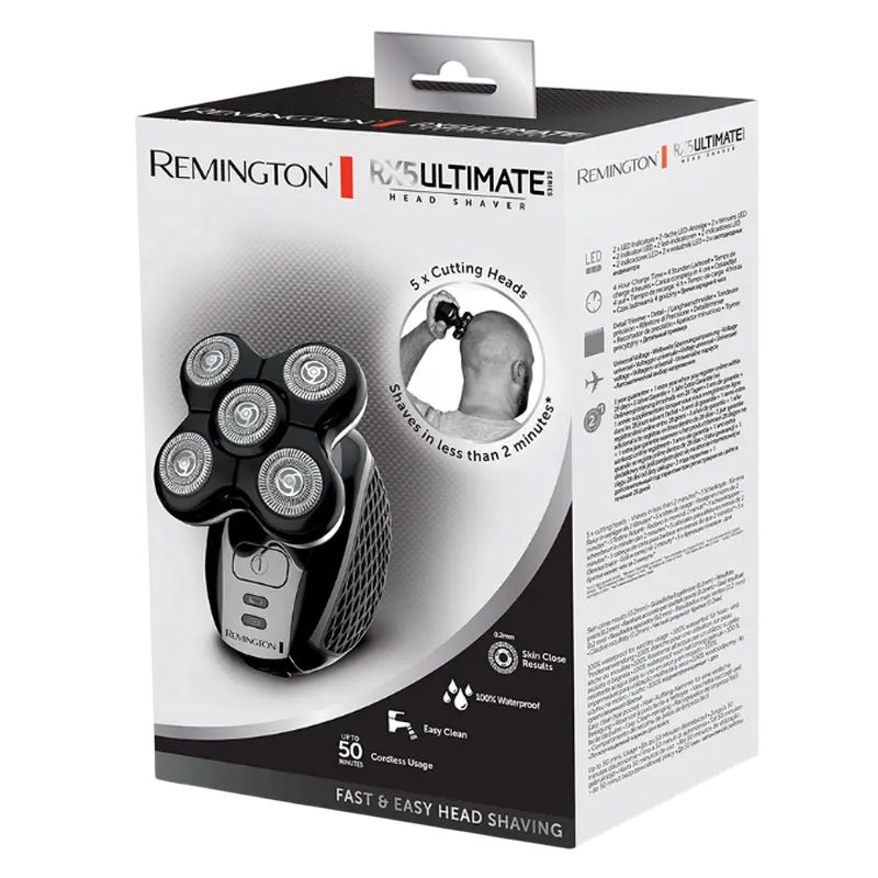 Электробритва мужская Remington Limitless X9 Rotary Чёрный | Серебристый