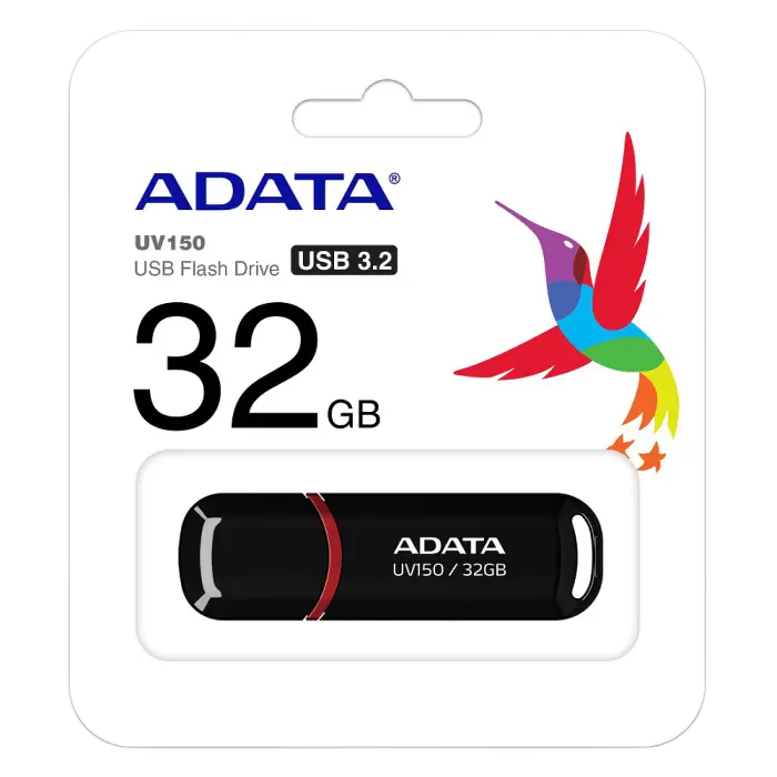 USB Flash накопитель ADATA UV150 32ГБ Чёрный/Красный