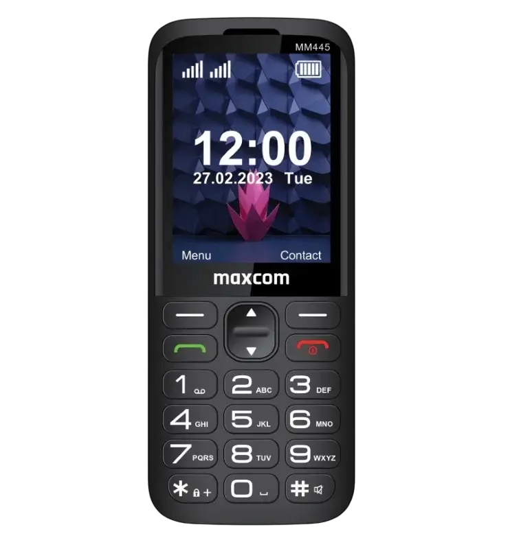 Мобильный телефон Кнопочный MaxCom MM443 Чёрный