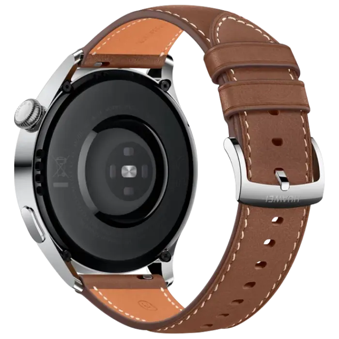Умные часы Huawei WATCH 3 Корпус Stainless Steel с Коричневым кожаным ремешком