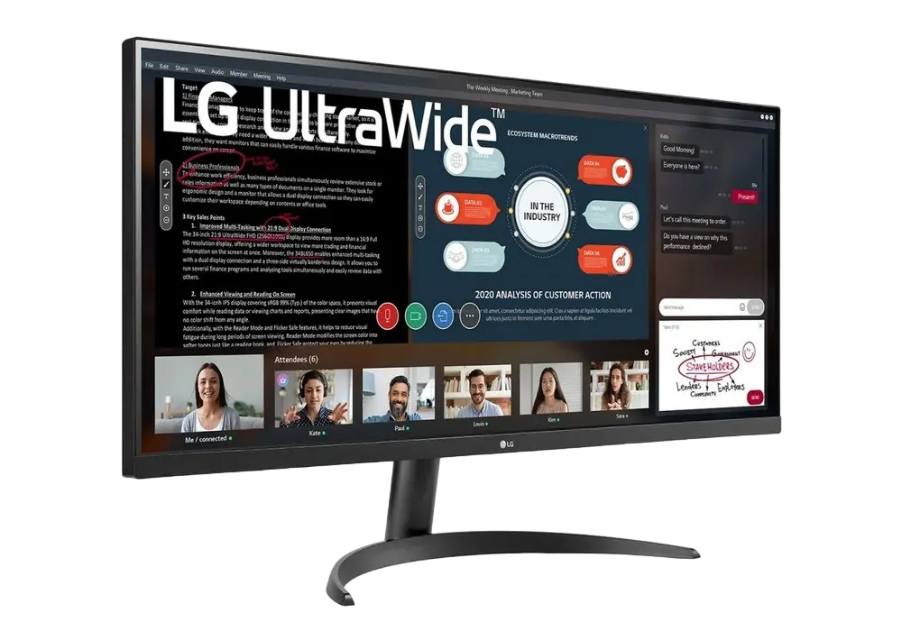 Монитор LG 34WP500-B Чёрный