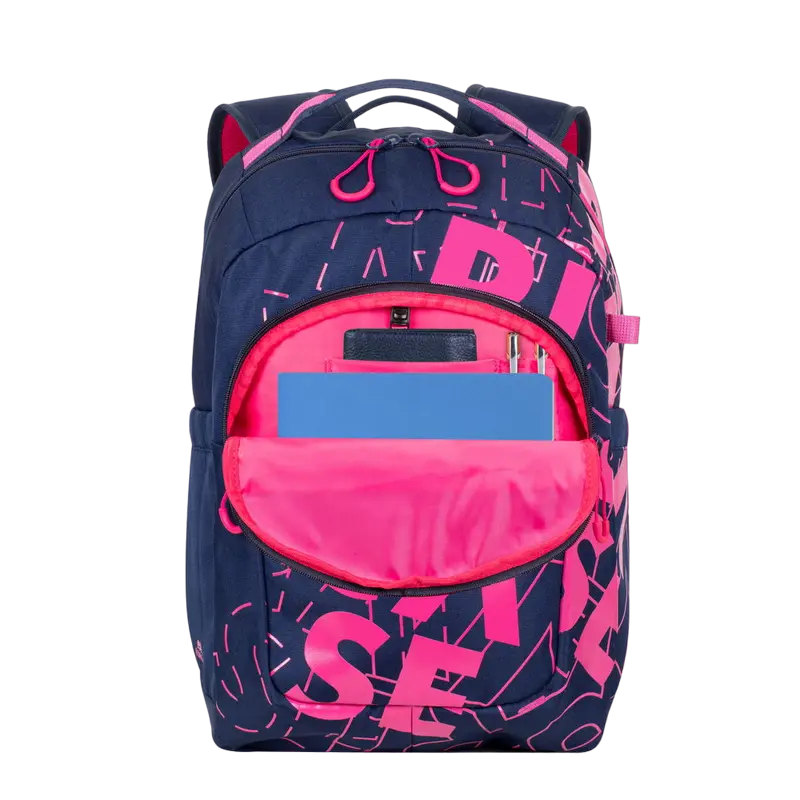 Повседневный рюкзак Rivacase Heide Темно-синий/Розовый