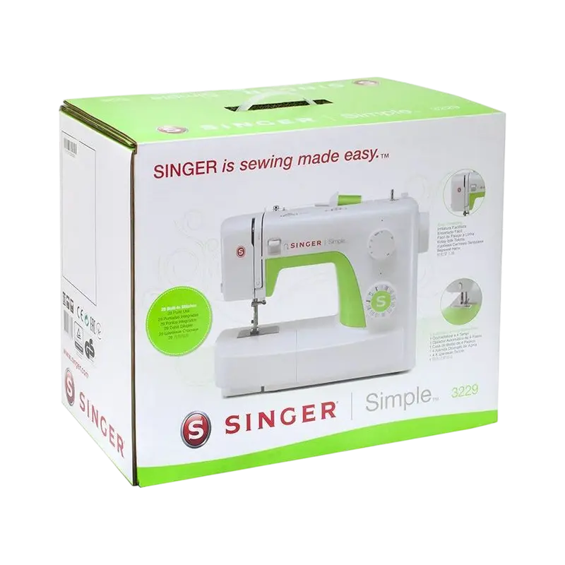 Mașină de cusut Singer Simple 3229 Alb | Verde