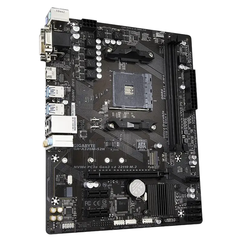 Материнская плата Gigabyte GA-A320M-S2H 1.1-3.0 AM4 Micro-ATX