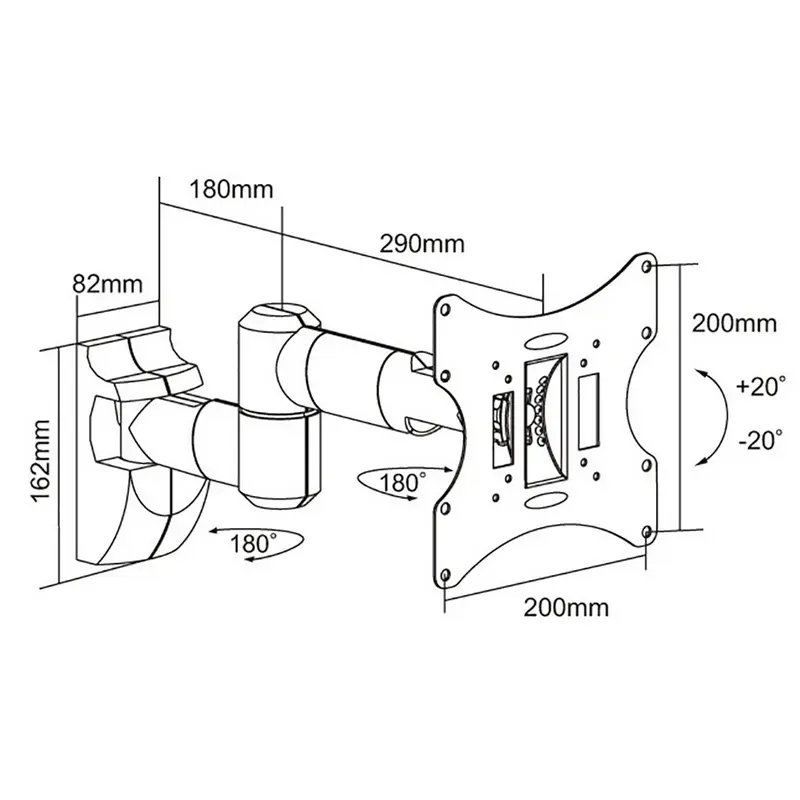 Кронштейн для телевизора Reflecta Flexo 40-300B Черный