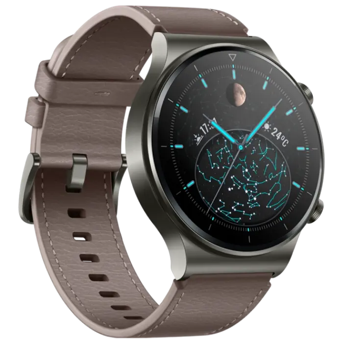 Спортивные/Тренировочные часы Huawei Watch GT2 Pro Каркас Titanium с кожаным ремешком