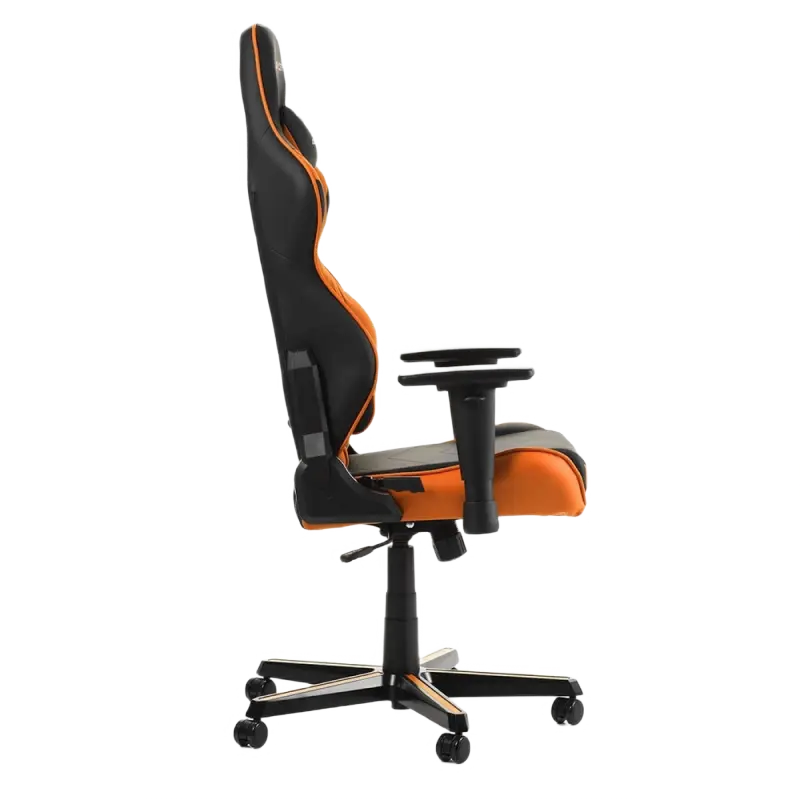 Scaun Gaming DXRacer Racing GC-R0-NO PU Piele Negru/Portocaliu