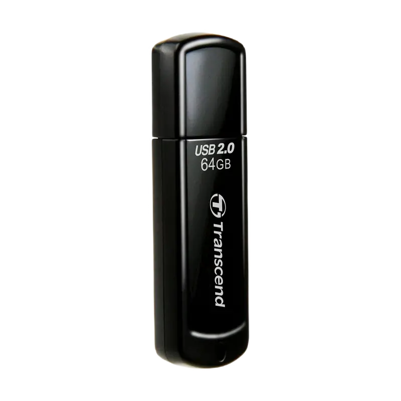 USB Flash накопитель Transcend JetFlash 350 64ГБ Чёрный