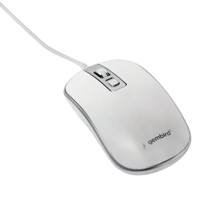 Мышь Gembird MUS-4B-06-WS Проводное Белый/Серебристый