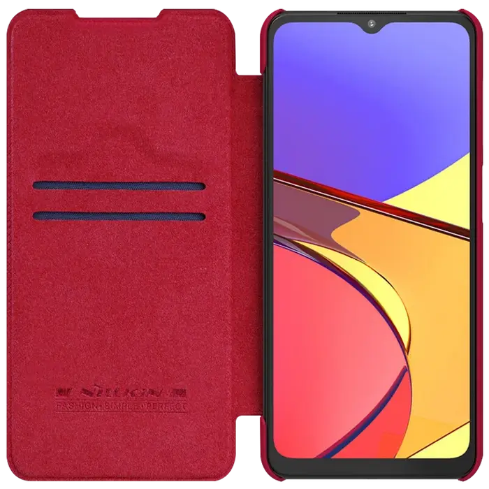Husă tip carte Nillkin Samsung Galaxy A12 Qin LC Qin Roșu