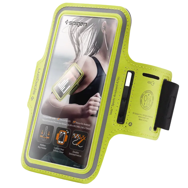 Универсальный чехол на руку Spigen Universal Sport Armband A700 Sport Неоновый