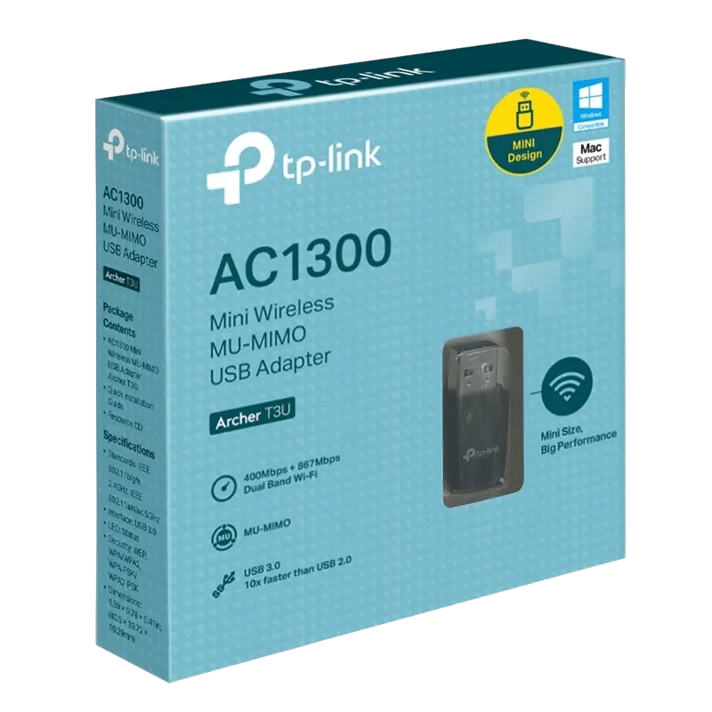 USB Aдаптер TP-LINK Archer T3U Черный