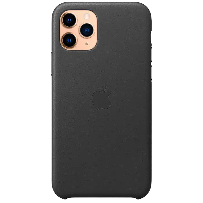 Чехол Apple iPhone 11 Pro Leather Case Кожаный чехол Чёрный