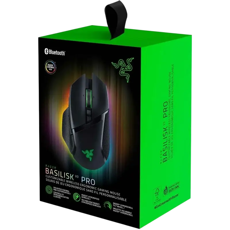 Беcпроводная мышь Razer Basilisk V3 Pro Беспроводное,Проводное Чёрный