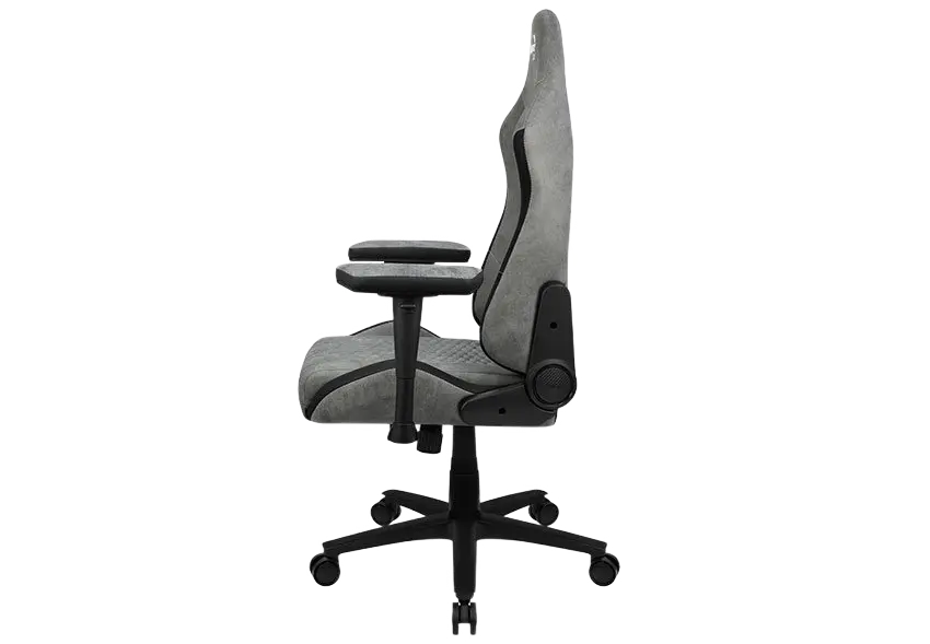 Scaun Gaming AeroCool Crown AeroSuede PU Piele Gri