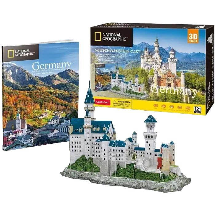Puzzle 3D CubicFun Neuschwanstein Castle Alb