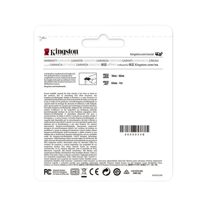 Карта памяти Kingston Canvas Select Plus 128ГБ