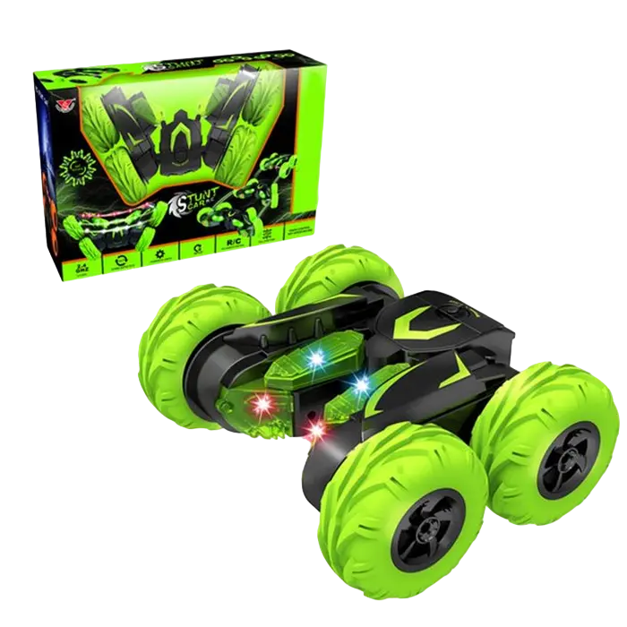 Jucărie cu telecomandă SY Double-Side Stunt Car Verde