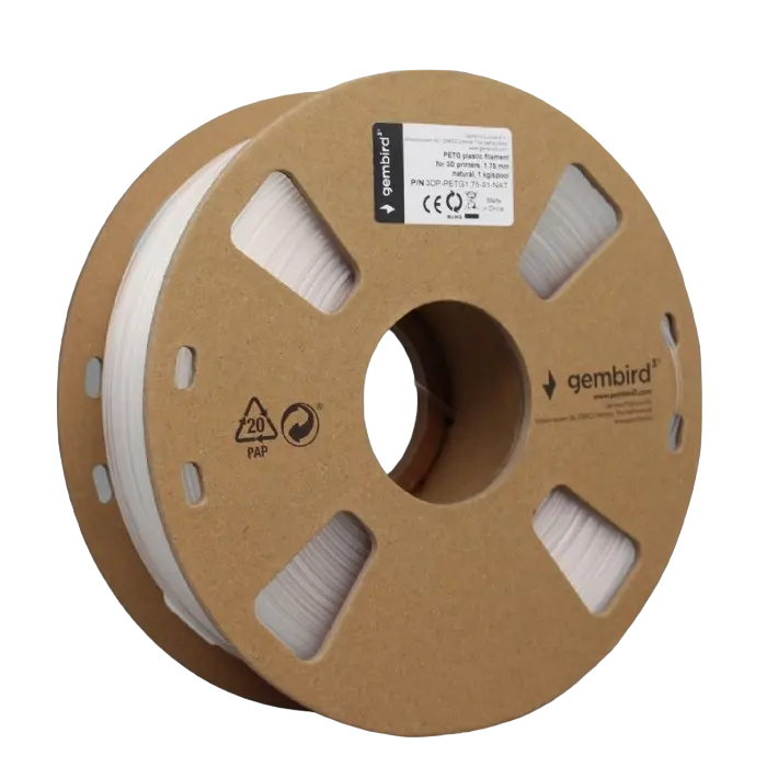 Нить для 3D-принтера Gembird 3DP-PETG1.75-01-NAT Прозрачный
