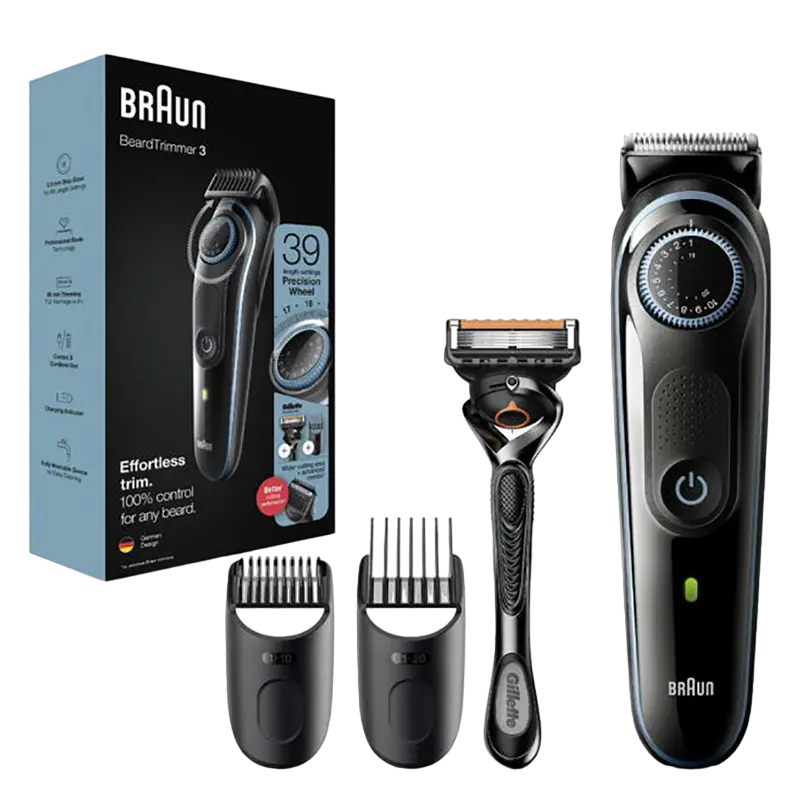 Мужской Триммер Braun BT3340 Черный | Синий