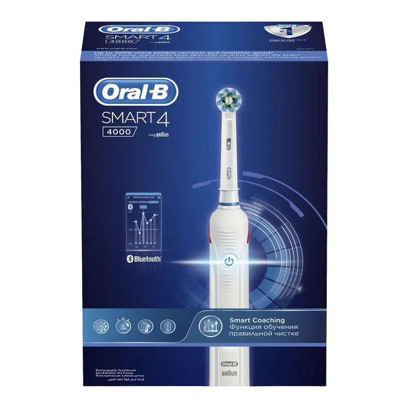 Электрическая зубная щетка Для взрослых Oral-B Smart 4 4000N Белый