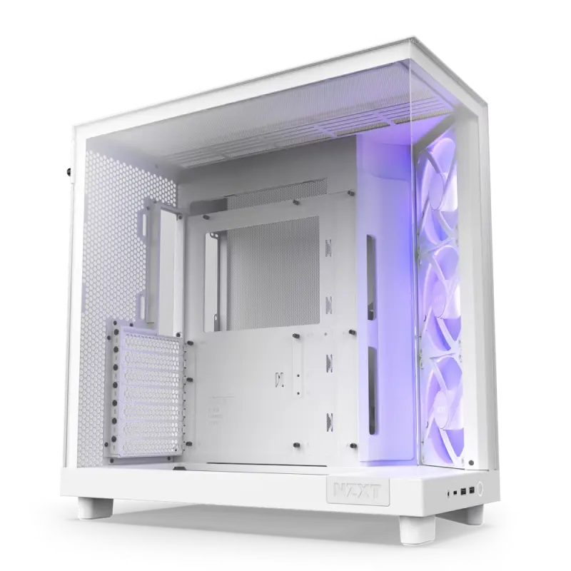 Carcasă PC NZXT H6 Flow RGB Midi-Tower Alb