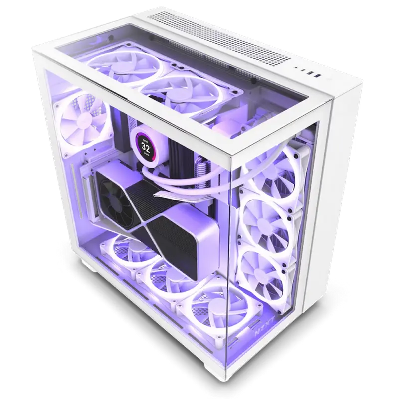 Carcasă PC NZXT H9 Elite Midi-Tower Alb