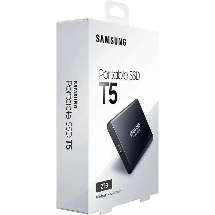 Внешний портативный SSD накопитель Samsung T5 2 ТБ Чёрный