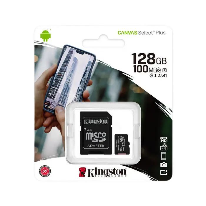 Карта памяти Kingston Canvas Select Plus 128ГБ