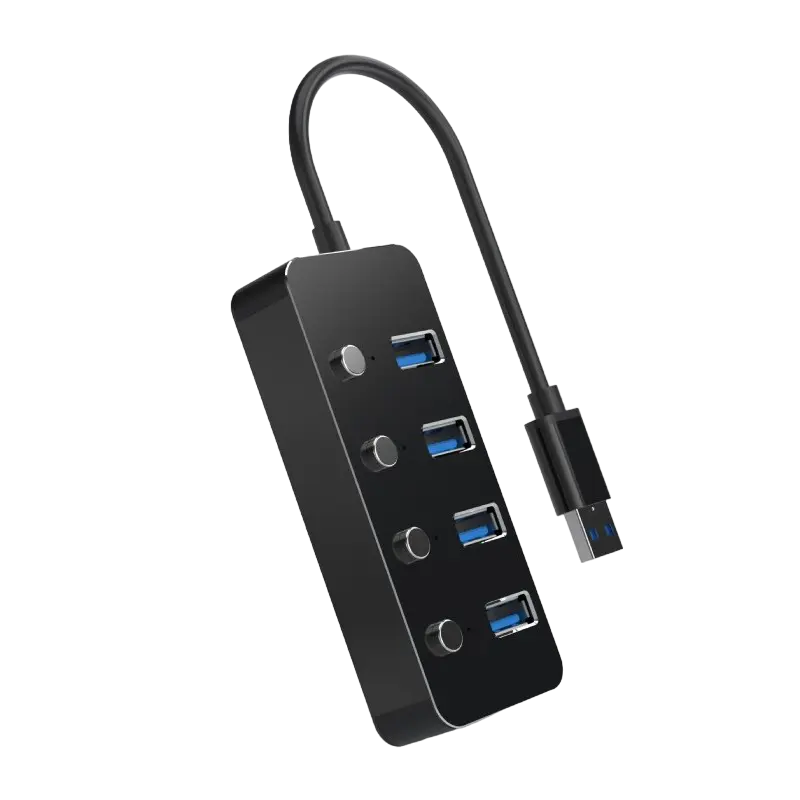 USB-концентратор Gembird UHB-U3P4P-01 Черный