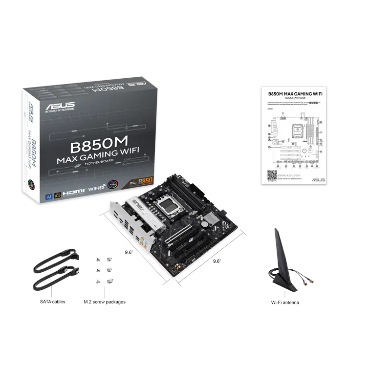 Материнская плата ASUS B850M MAX GAMING WIFI AM5 Micro-ATX