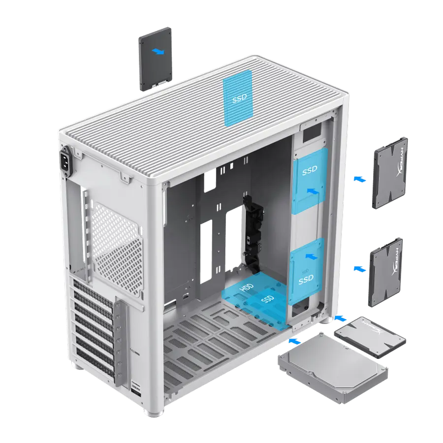 Компьютерный корпус Gamemax MESHBOX Pro WT Midi-Tower Белый