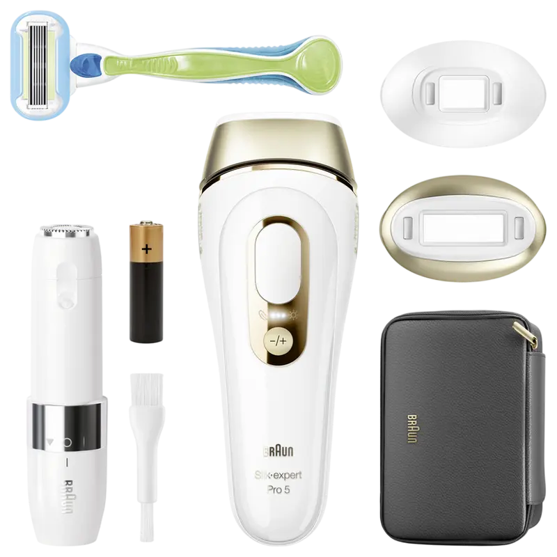 Фотоэпилятор Braun Silk-expert Pro 5 PL5146 Белый | Золотистый
