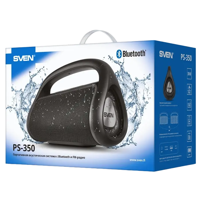 Портативная колонка SVEN PS-350 Чёрный