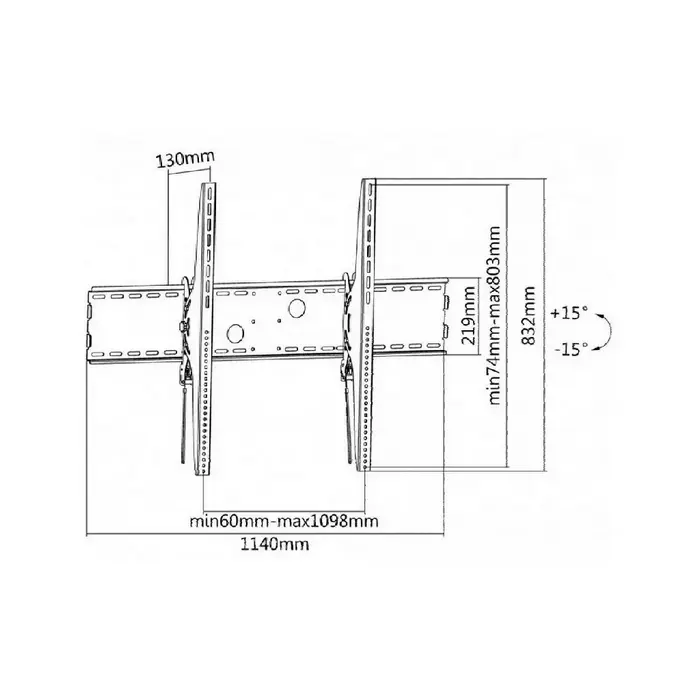 Suport pentru televizor Reflecta Plano Flat 100-10080 Negru
