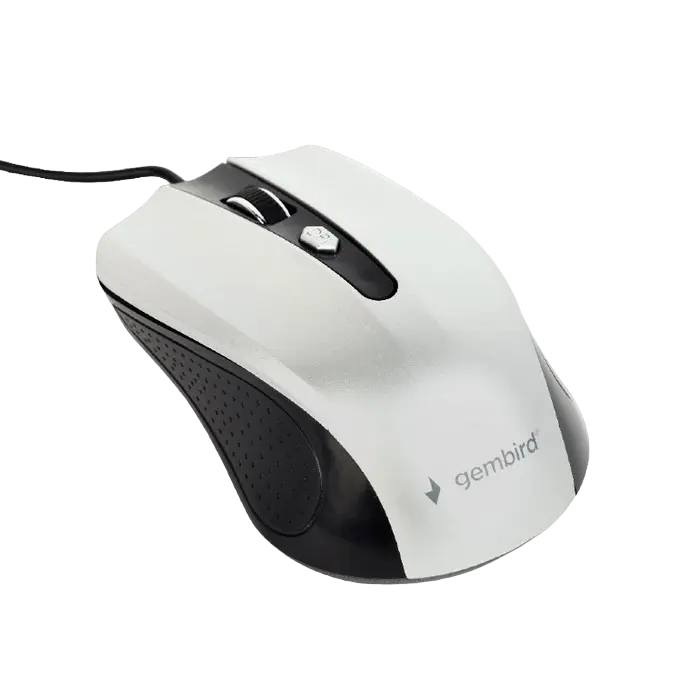 Мышь Gembird MUS-4B-01 Проводное Черный/Серебристый