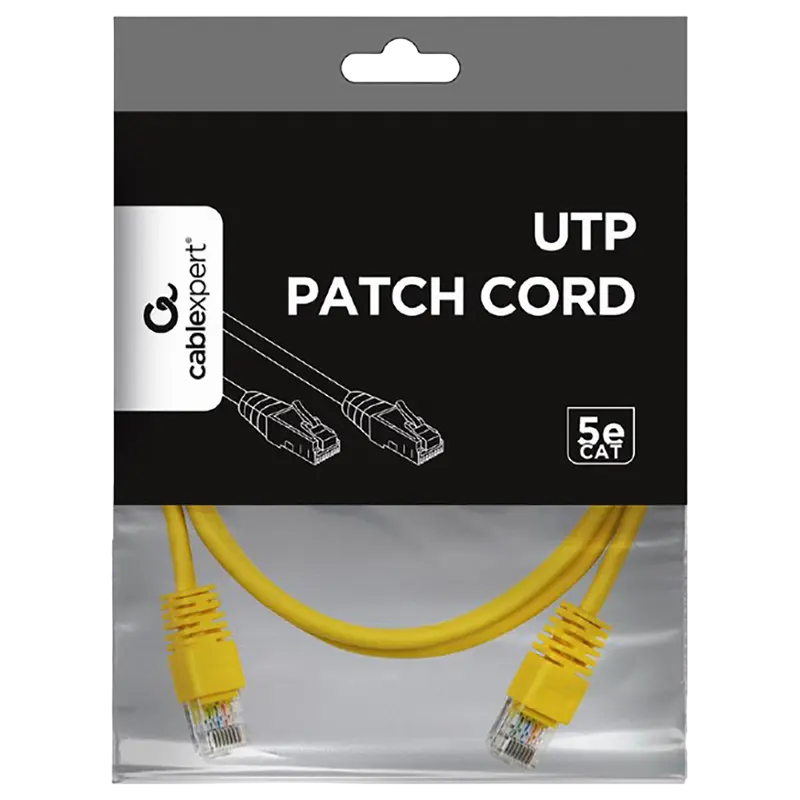 Patch cord Cablexpert PP12-1M/Y Galben