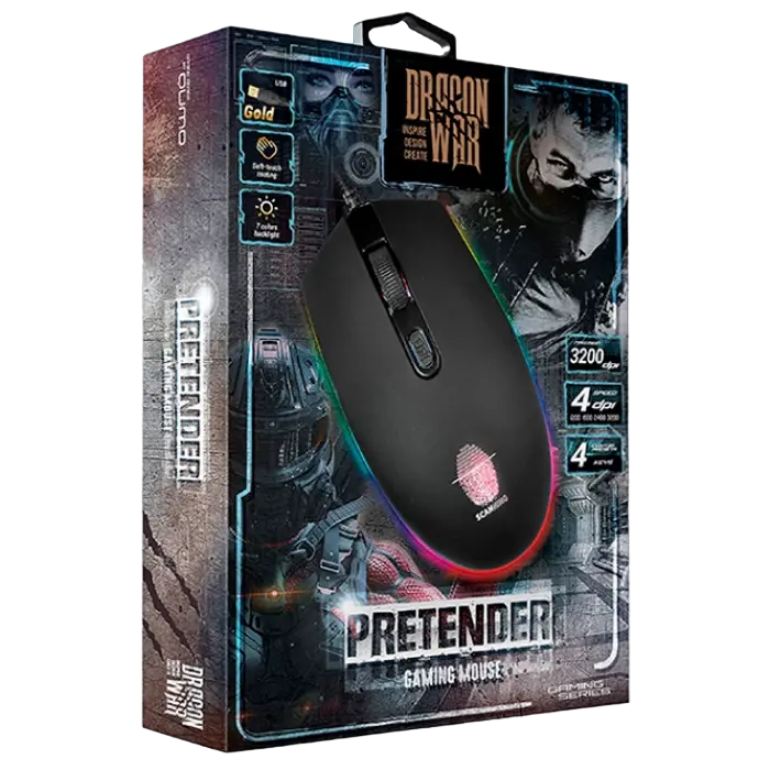 Игровая мышь QUMO Pretender Проводное Чёрный