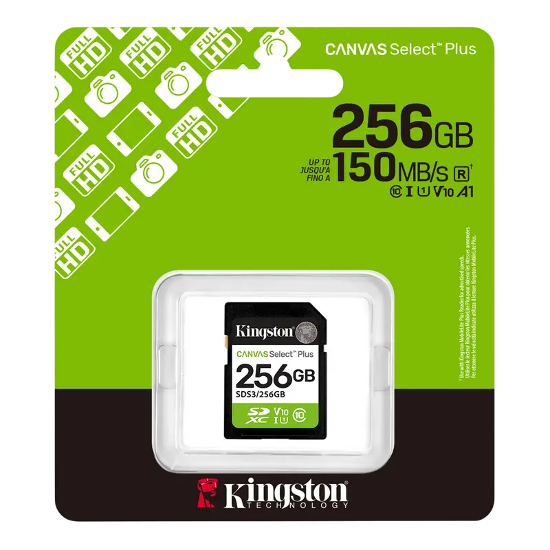 Карта памяти Kingston Canvas Select Plus Gen3 256ГБ