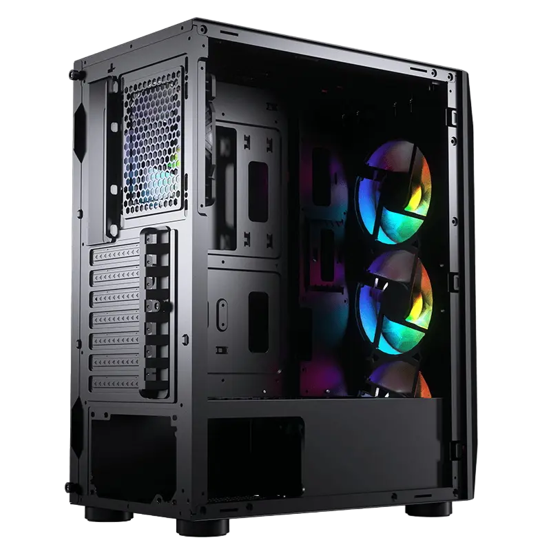 Carcasă PC Cougar MX410-G RGB Midi-Tower Negru