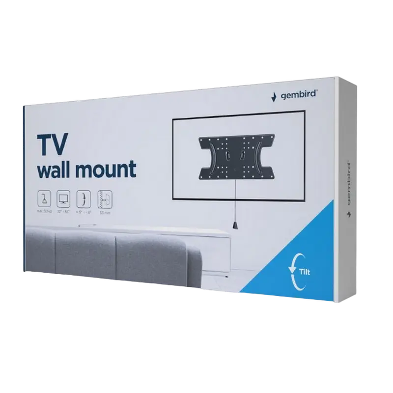 Кронштейн для телевизора Gembird WM-65T-02 Черный