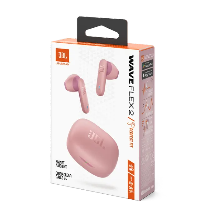 Наушники JBL. Wave Flex 2 Розовый