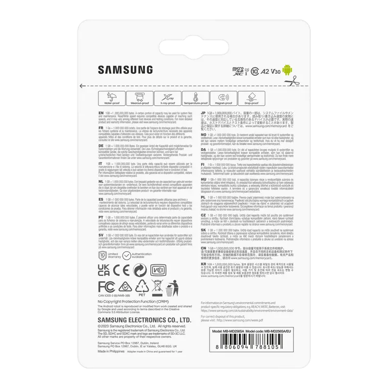 Card de Memorie Samsung EVO Plus MicroSD 256GB