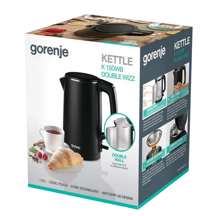 Fierbător electric Gorenje K15DWB Negru