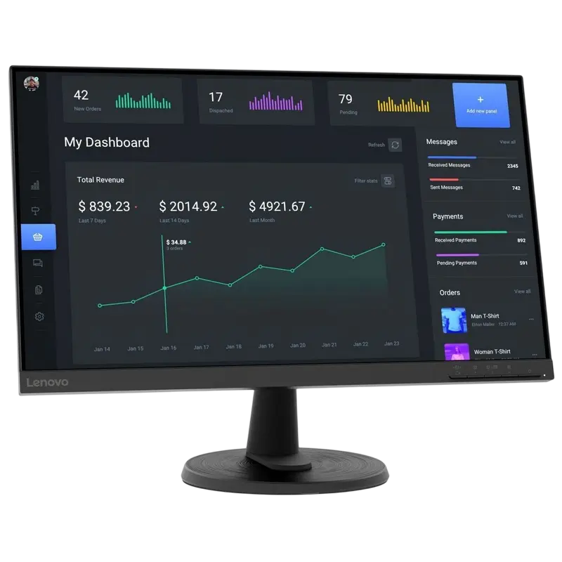 Монитор Lenovo C24-40 Чёрный