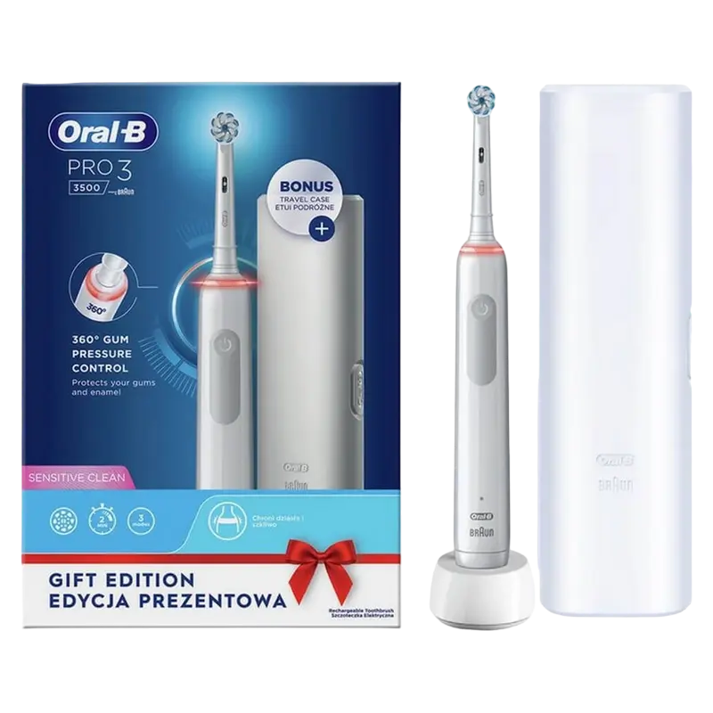 Электрическая зубная щетка Для взрослых Oral-B PRO 3500 Белый