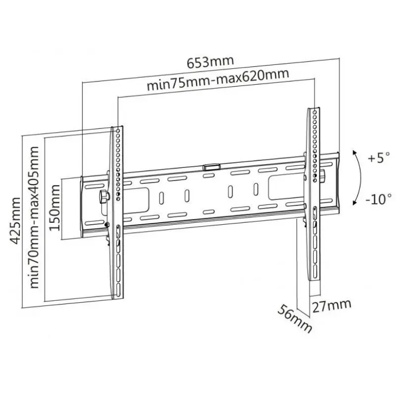 Кронштейн для телевизора Reflecta Plano Flat 70-6040T Черный